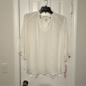 NWT Free2luv 2X white blouse